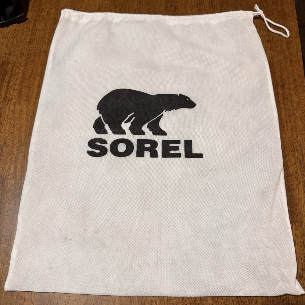 Sorel Shoe Dust Bag White Drawstring Storage Travel‎ Boot Bag 19x15